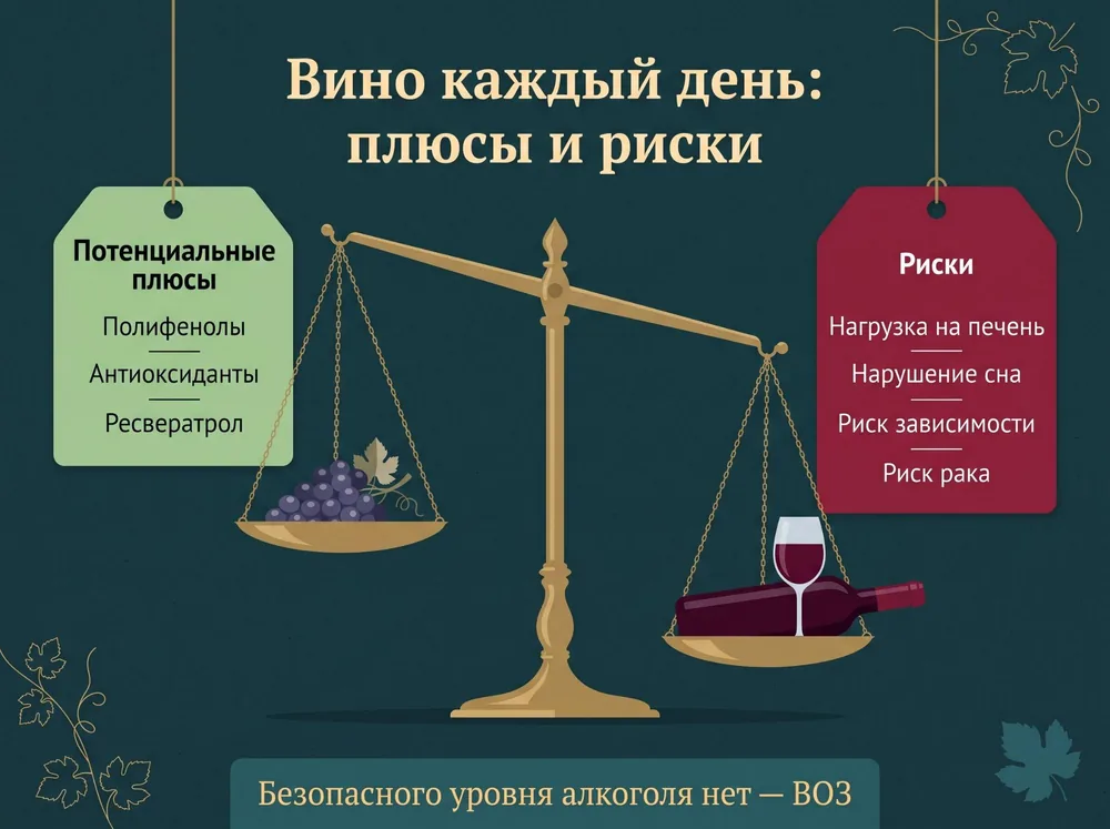 Что будет, если пить вино каждый день: польза и вред
