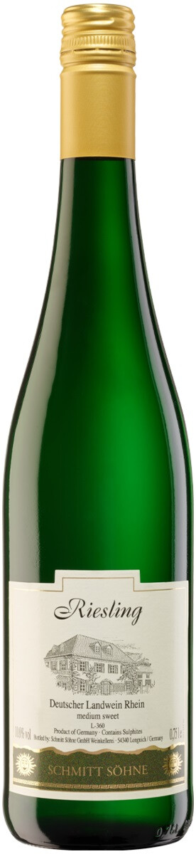 Вино Schmitt Sohne, Riesling Medium Sweet, Landwein Rhein, 2020 купить ...