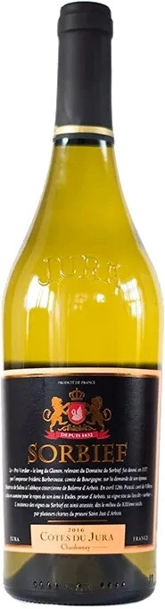 Вино Sorbief Chardonnay, Cotes du Jura AOC, 2016