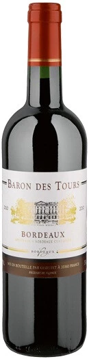 Вино Baron des Tours Bordeaux AOC Rouge