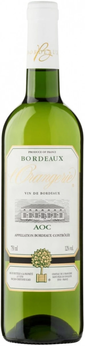 Вино Chateau de l'Orangerie, Bordeaux Blanc AOC, 2017