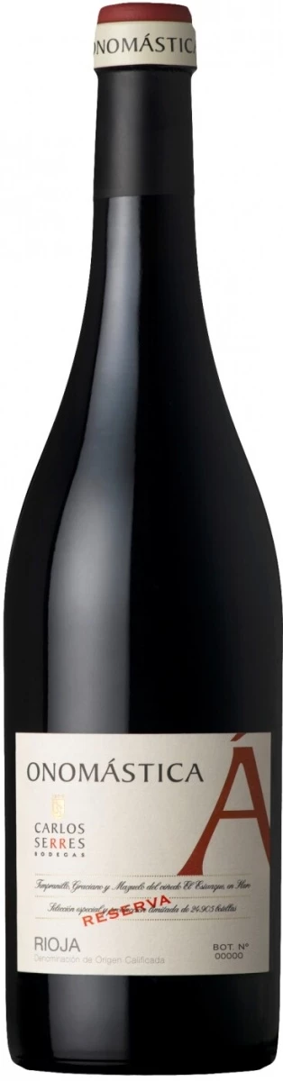 Вино Carlos Serres, Onomastica Reserva, Rioja DOC