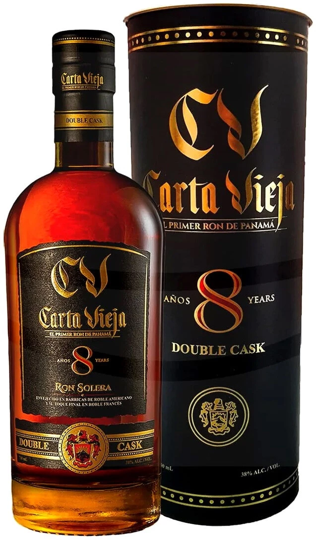 Ром Carta Vieja Solera Double Cask 8 Years Old, in tube,  0.75 л