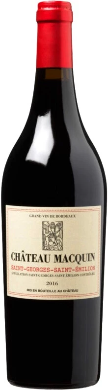 Вино Chateau Macquin, Saint-Georges-Saint-Emilion AOC, 2016