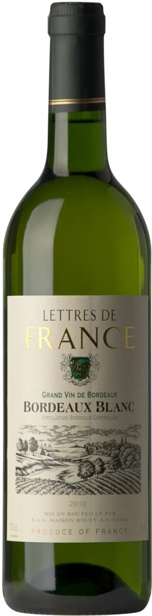 Вино Maison Bouey, Lettres de France Blanc, Bordeaux AOC, 2010