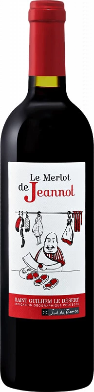 Вино Le Merlot de Jeannot, Saint Guilhem le Desert IGP