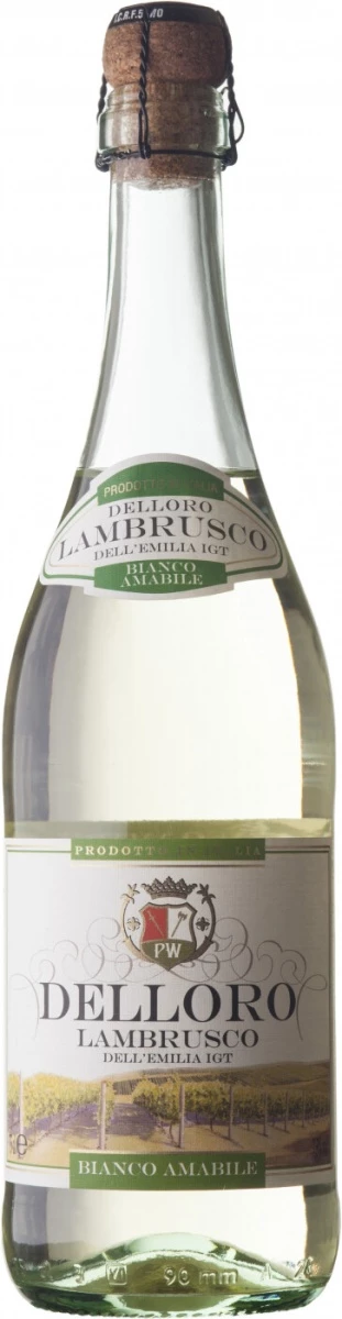 Игристое вино Delloro Lambrusco Bianco Amabile, Emilia IGT