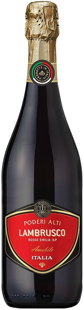 Вино lambrusco emilia rosso