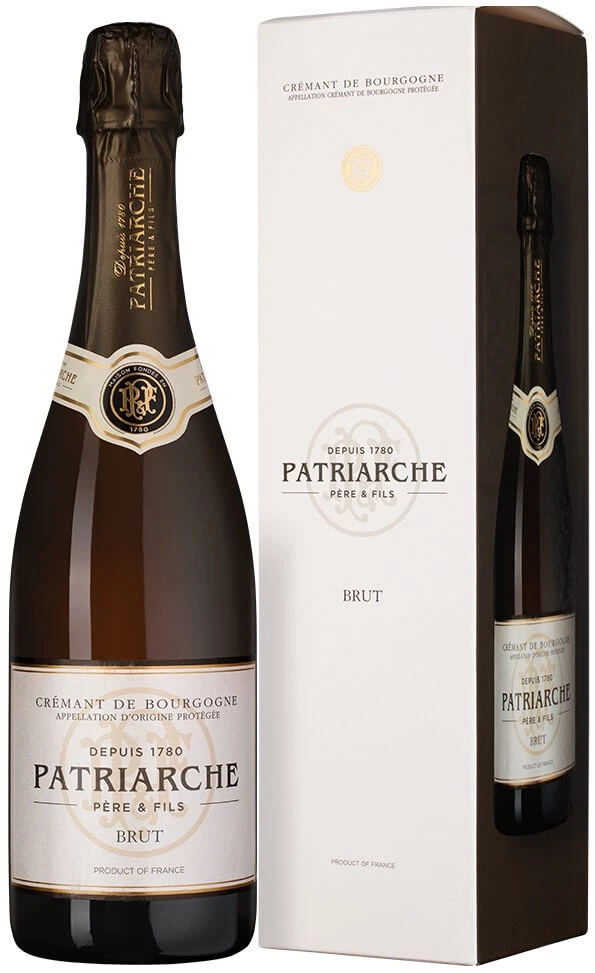 Игристое вино Patriarche, Brut, Cremant de Bourgogne AOC, gift box