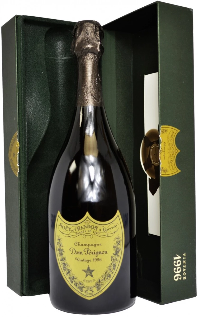 Купить Шампанское Dom Perignon, 1996, gift box Сухое - цена 29 232