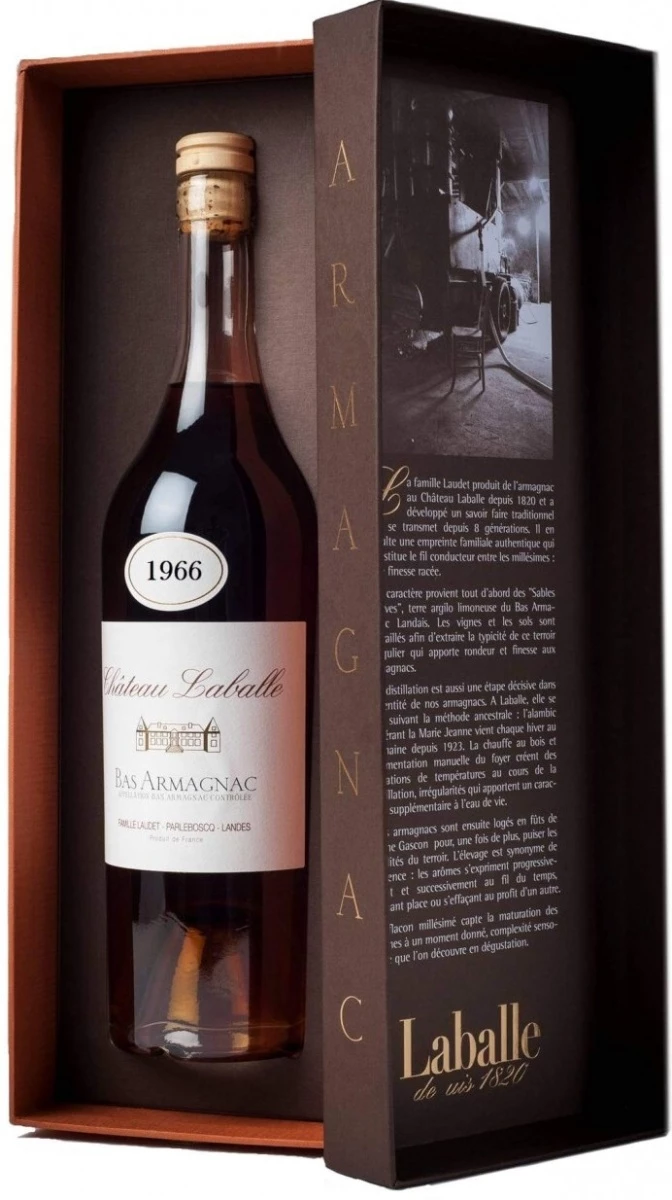 Арманьяк Chateau Laballe, Vintage, Bas Armagnac AOC, 1966, gift box, 0.5 л