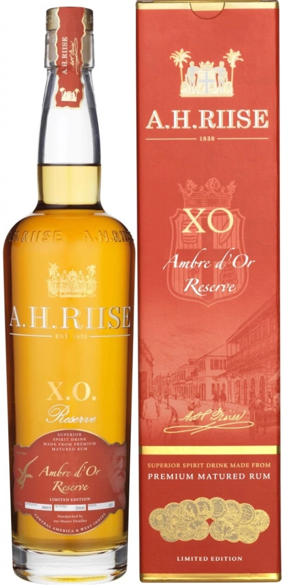 Ром A.H. Riise XO Ambre d'Or Reserve Limited Edition, gift box, 0.7 л