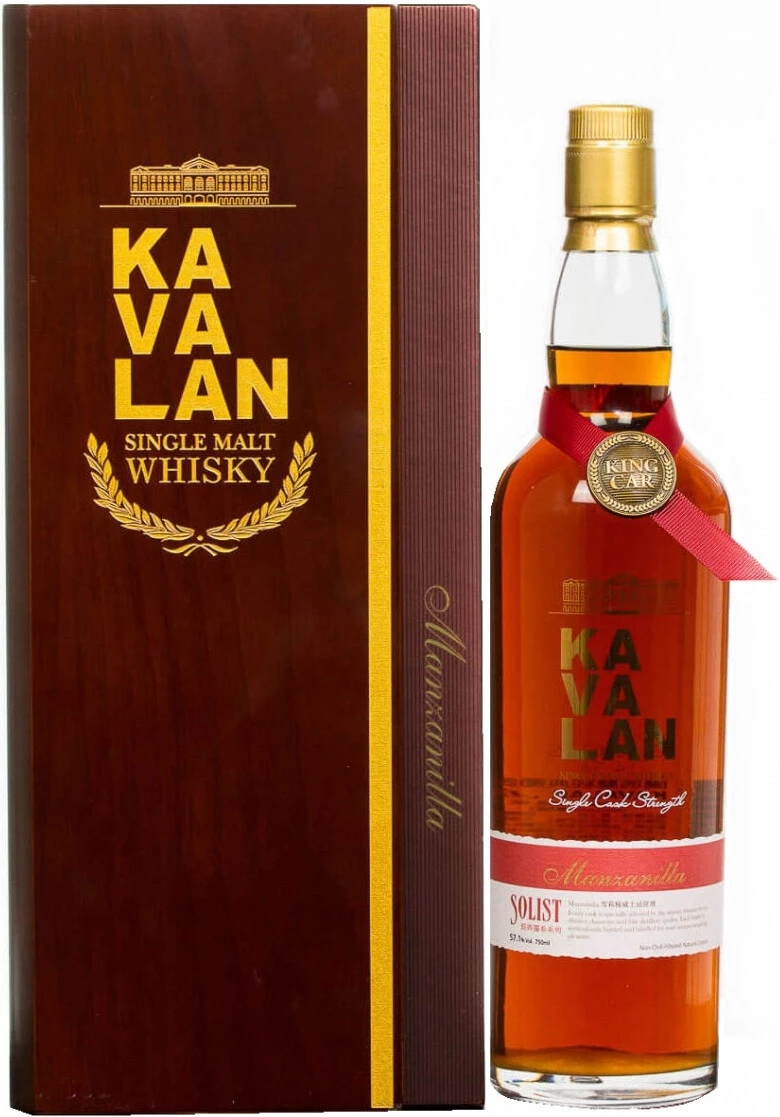 Виски Kavalan, Solist Manzanilla Single Cask (57,1%), wooden box,  0.75 л