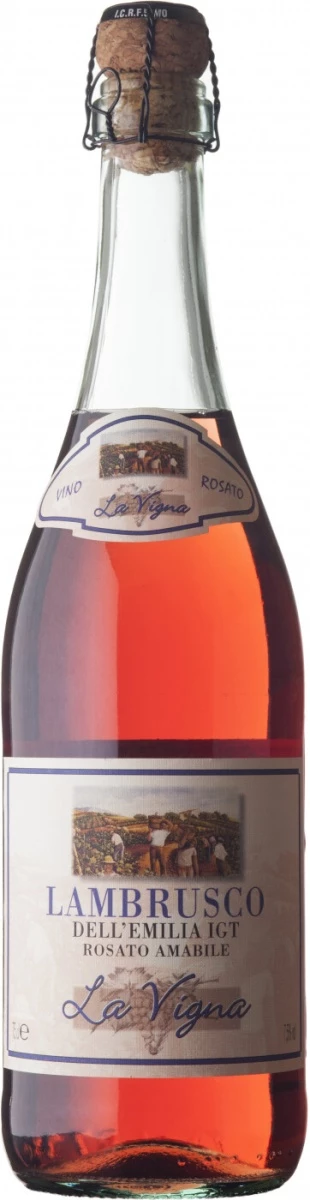 Игристое вино La Vigna Lambrusco Rosato Amabile, Emilia IGT