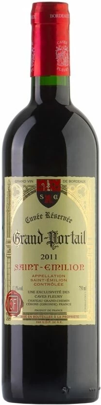 Вино Les Caves Fleury, Grand Portail Cuvee Reservee, Saint-Emilion AOC, 2011
