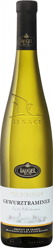 Вино Arthur Metz, Laugel Gewurztraminer Cuvee Selectionnee, Alsace AOC, 2017