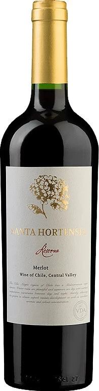 Вино Bodegas y Vinedos de Aguirre, Santa Hortensia Merlot Reserva, Central Valley DO, 2017